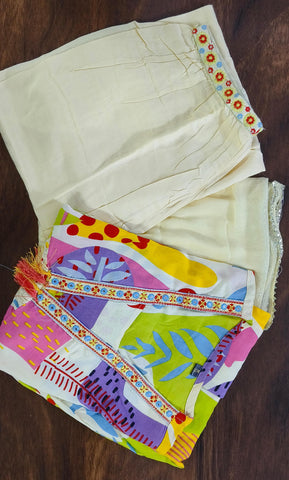 Abstract Multicolor A-Line Kurta Set