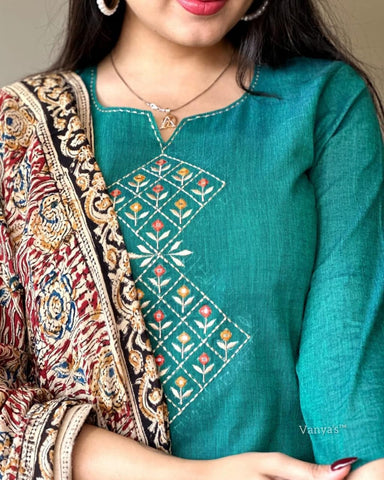Pure Handloom South Cotton Kurta & Dupatta Set