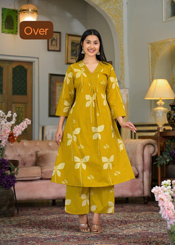 Mustard Butterfly Co-ord Set