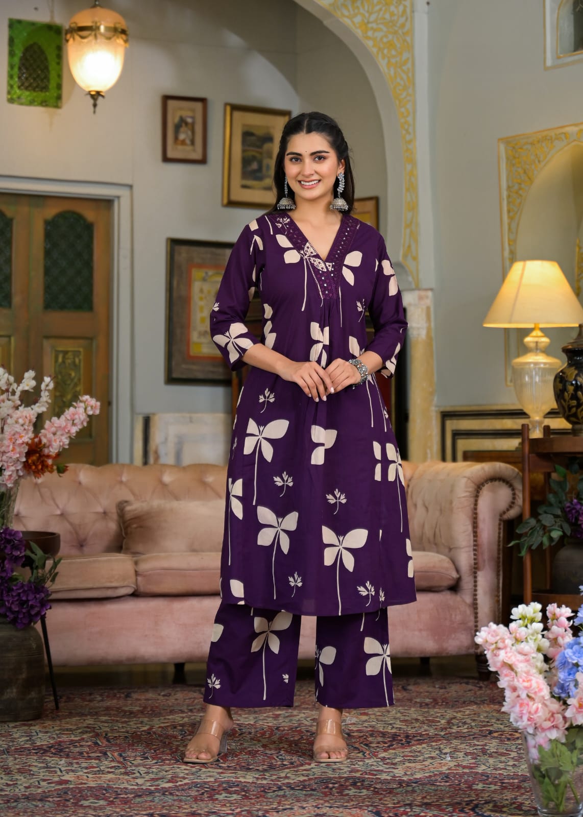 Deep Plum Butterfly Co-ord Set