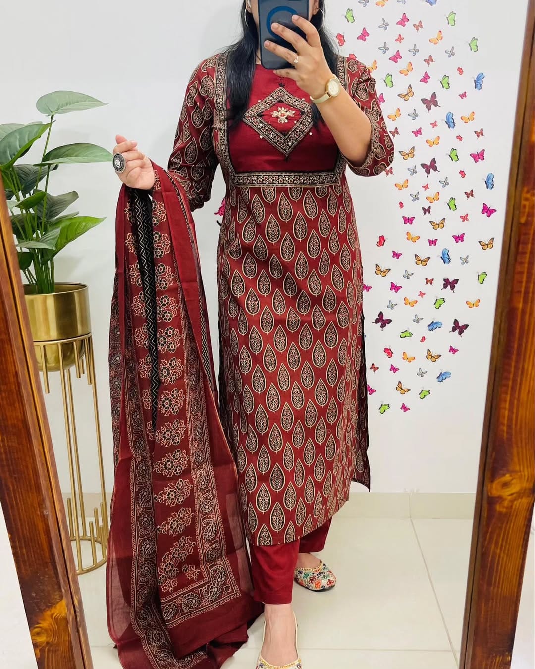 Cotton suit/ salwar in ajrakh prints