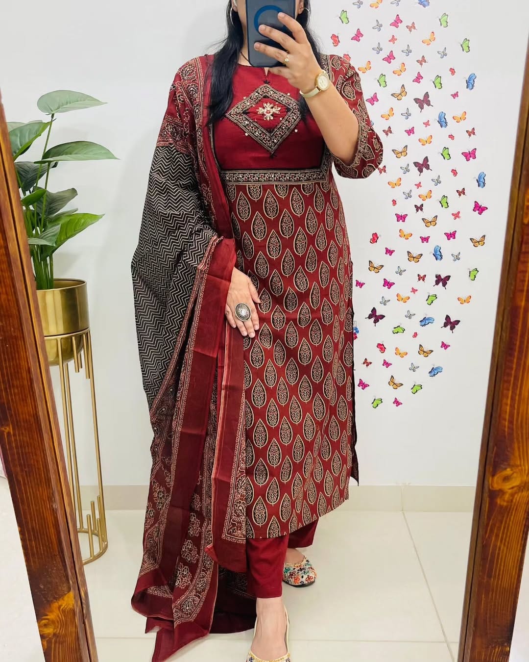 Cotton suit/ salwar in ajrakh prints