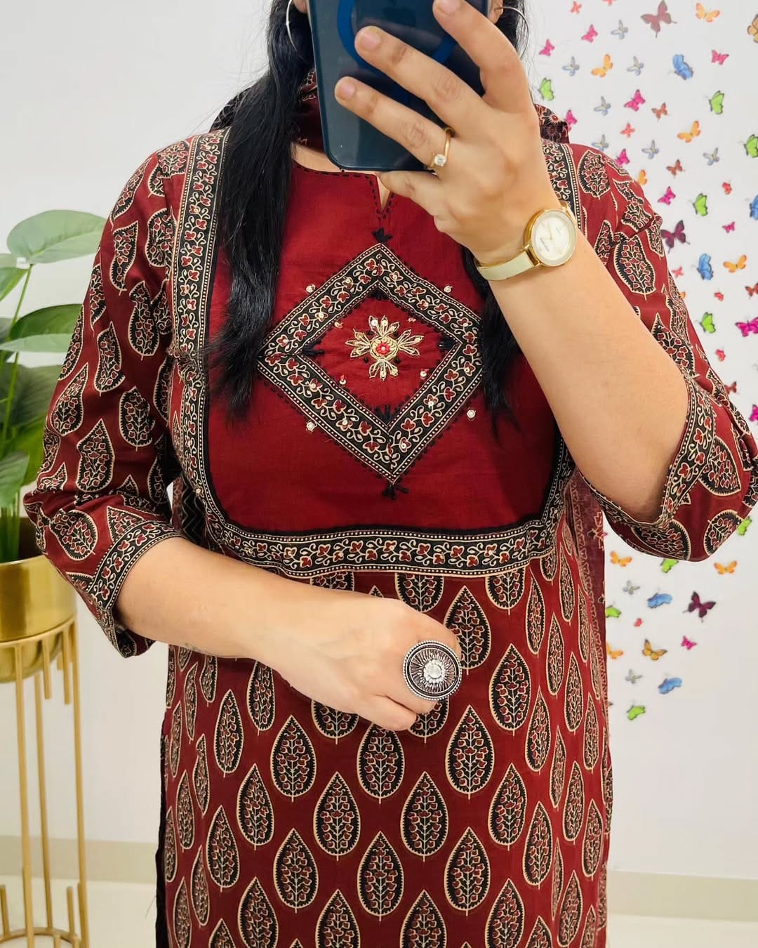 Cotton suit/ salwar in ajrakh prints