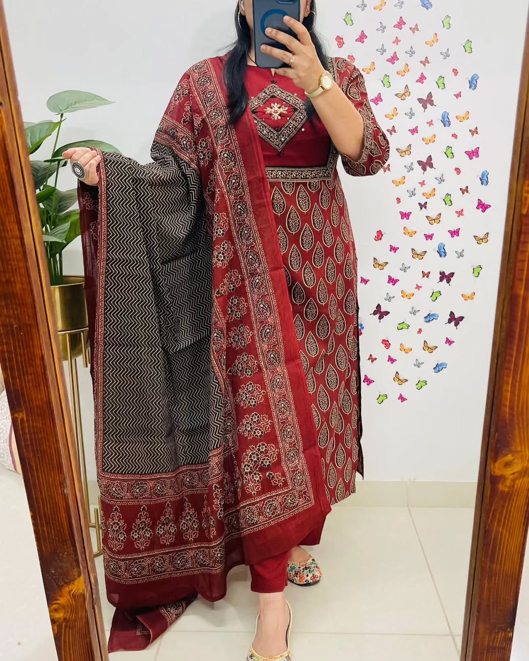 Cotton suit/ salwar in ajrakh prints