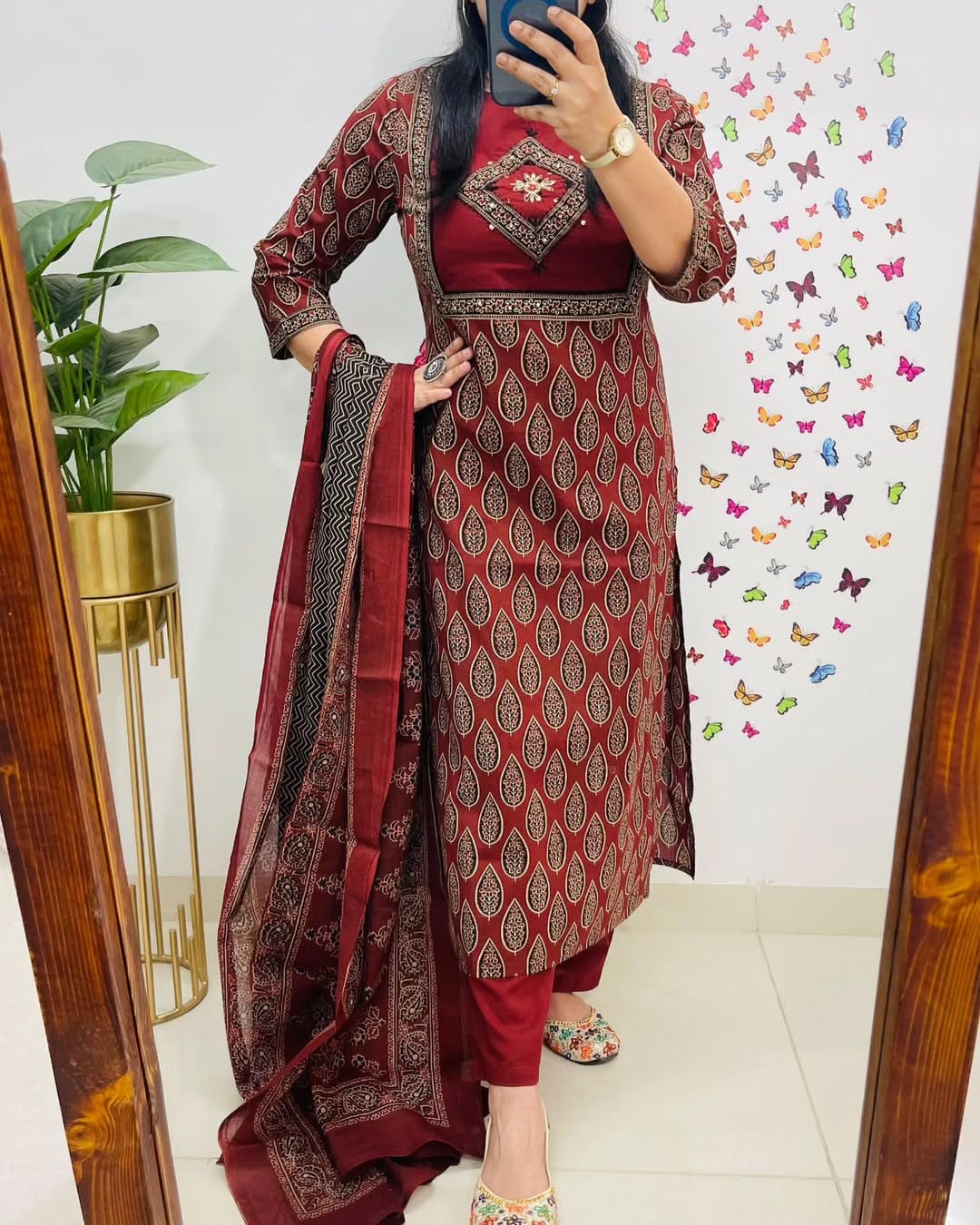 Cotton suit/ salwar in ajrakh prints