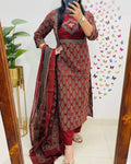 Cotton suit/ salwar in ajrakh prints